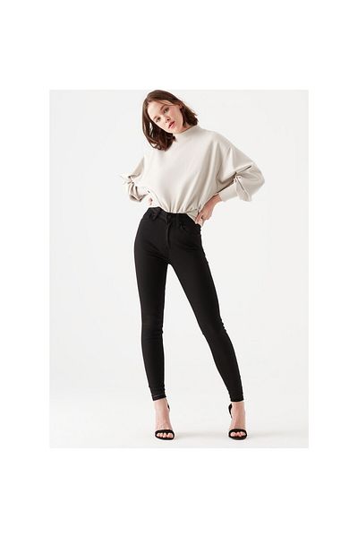 ButikDina Color Resistant Black Extra Skinny Jeans (No Fading Fabric)