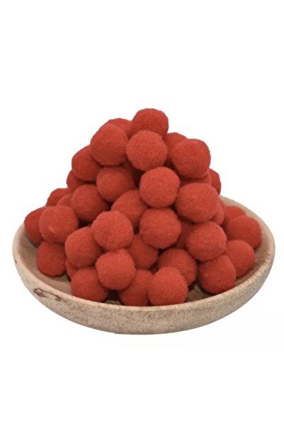 SHEKER HOME Червоний м'який помпон плюш 100 шт. 2 см