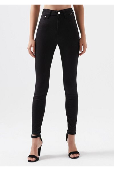 ButikDina WEIRD Black Colorless Skinny Jeans Loose Denim Trousers (SKYBLACK)