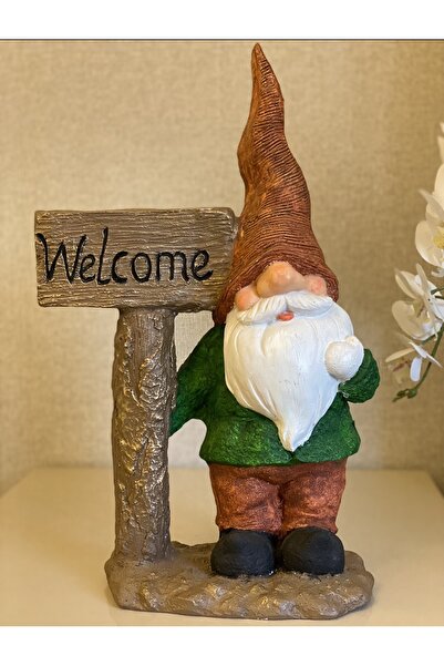 venüsarthome Welcome Cüce Heykeli Noel Baba Cüce Dekoratif Biblo