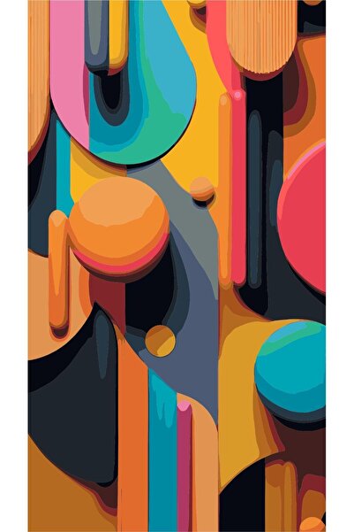 kendinyaphobi Sayılarla Boyama Seti Rulo Çerçevesiz Kübizm 40 x 50 cm