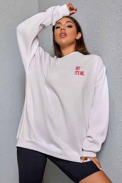 BENROMA ITS ME τυπωμένος unisex υπερμεγέθη ιδρώτας