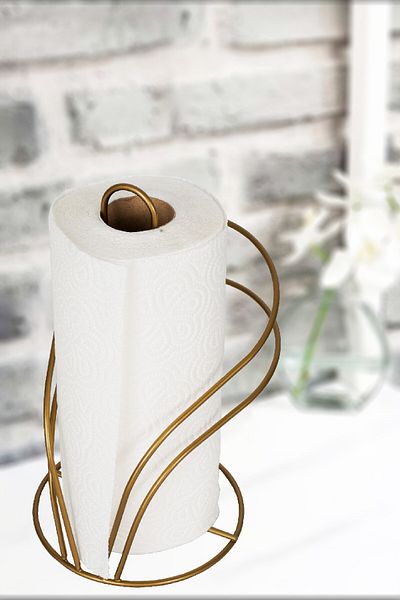 VENON HOME NAPKIN TOWEL HOLDER ROLL OYSTER GOLD