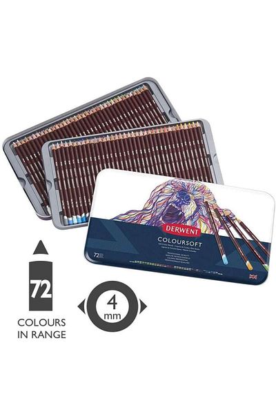 Derwent Coloursoft Pencils 72 Pack