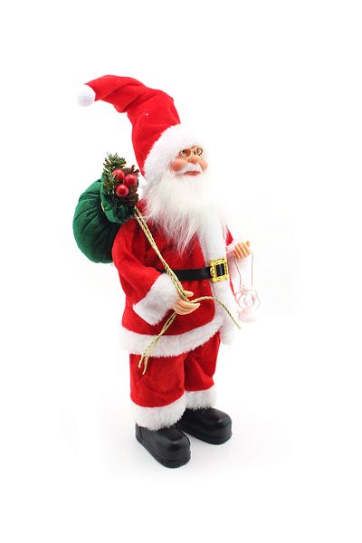 Lora Wedding 35cm Red Clothed Santa Claus Christmas Figurine with Bag