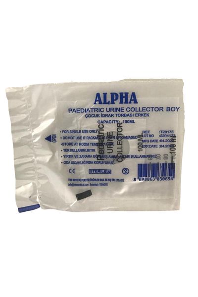 Alpha - Urine Bag Pediatric Male - 100 Pieces
