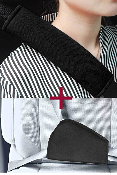 RevuBaby Araba Emniyet Kemeri Yumuşatıcı Oto Kemer Küçültme Seti Çocuk Baş Bo...