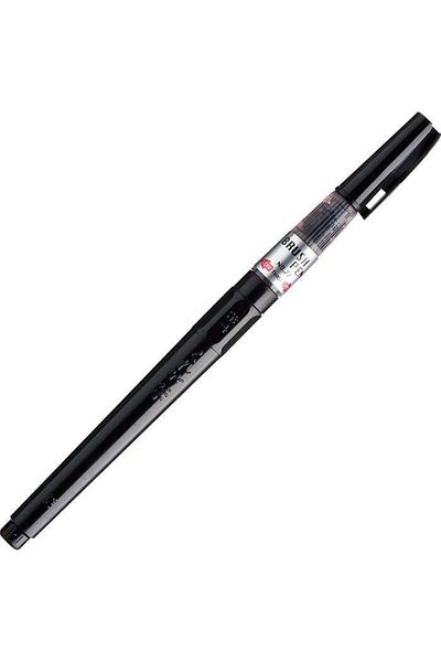 Zig Refillable Brush Tip Pen with Water Tank Black