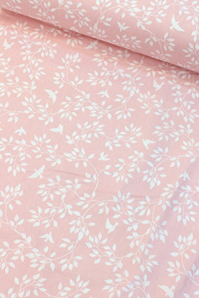 CAMELIA Bebe Pembe Sarmaşık Nevresimlik Poplin Kumaş