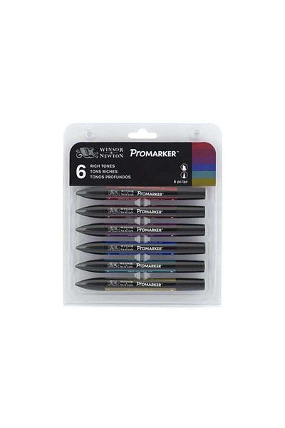 Winsor Newton Winsor & Newton Promarker Set of 6 Rich Tones