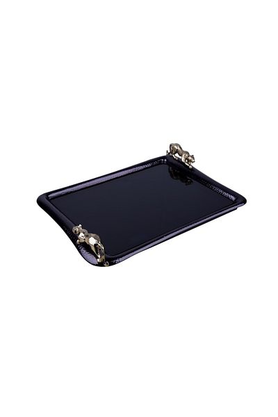 Lucky Art Gold Leopard Tray 48X33X8 cm