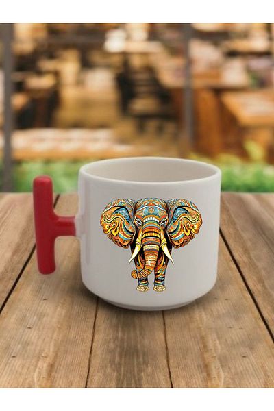 lili hediyelik African Patterned Mug Coffee Cup Ceramic Mug - Ceramic Tea, Coffee Gift Cup