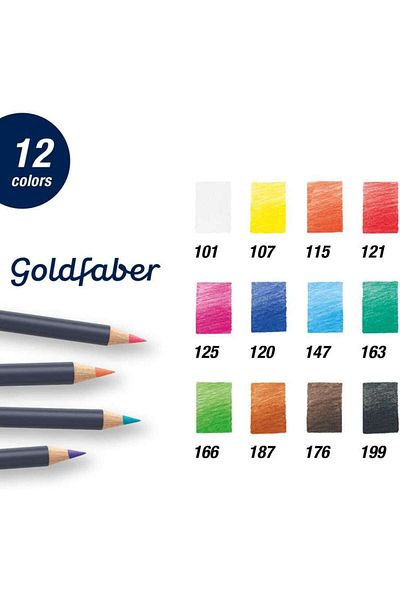 Faber Castell Goldfaber 12-Piece Dry Paint Pen Set