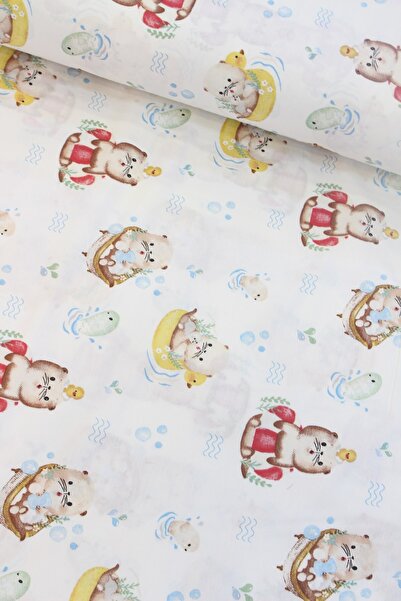 CAMELIA Kırmızı Sarı Maceracı Kedi Nevresimlik Poplin Kumaş