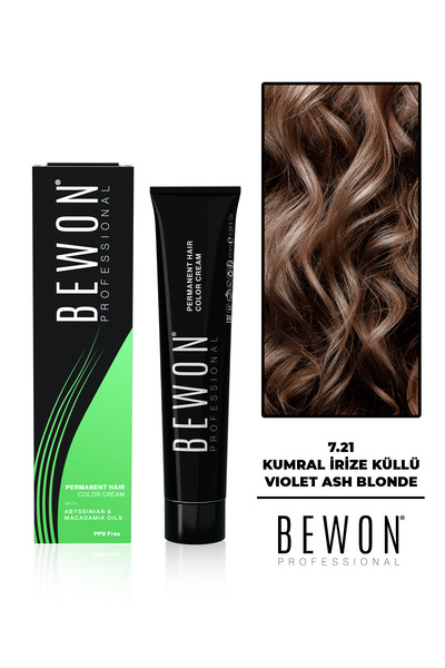 BEWON Saç Boyası - Kumral İrize Küllü 7.21
