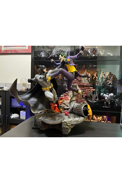 TuransoyCraft Batman vs Joker Savaşı Figür DC Batman ve Joker Kavgası Obje 25...