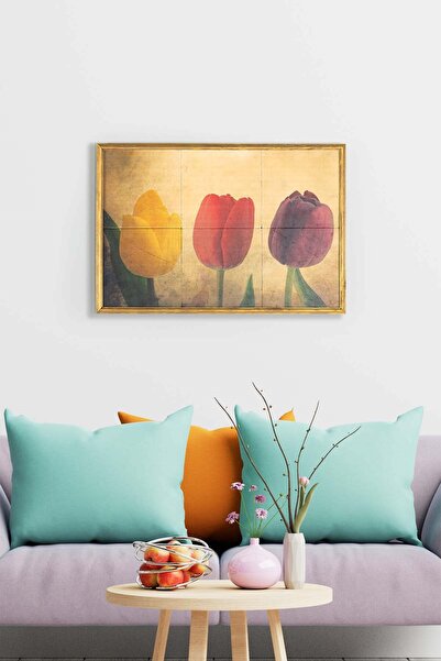 Resmo Ottoman Tulipa Antik Limra Taş Özel Baskı Duvar Salon Mutfak Ofis Yatak...