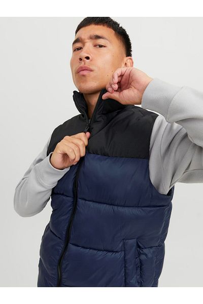 Jack & Jones Men's Stand-up Collar Zippered Puffer Coat - 12235861