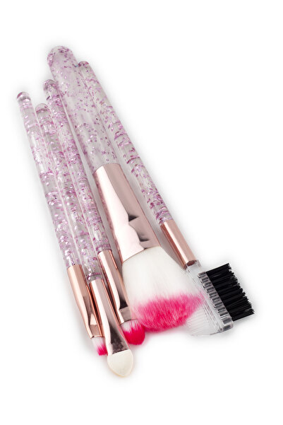 Tikatti Boxed Glittering 5 Pieces Makeup Brush Set Pink