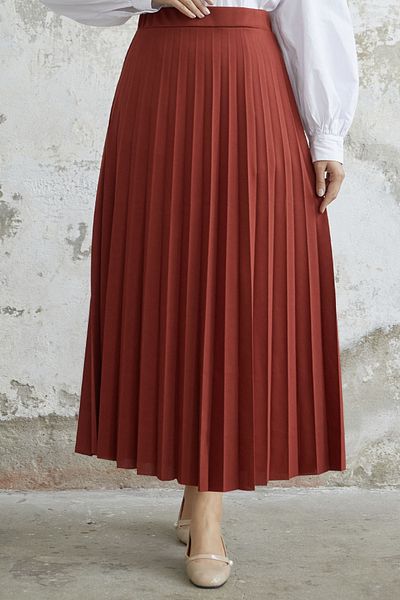InStyle Luisa derék rugalmas redőzött szoknya - csempe