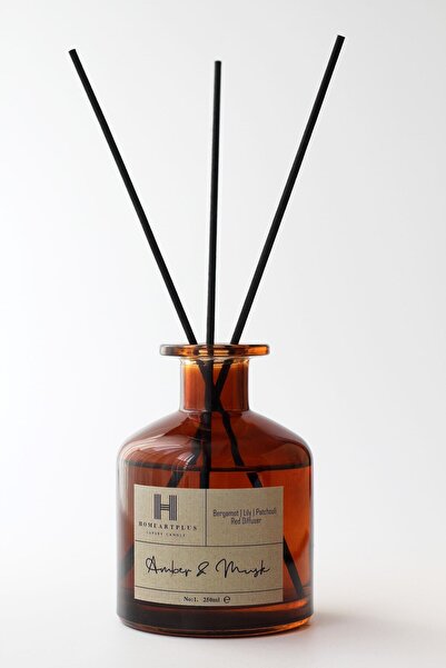 homeartplus Amber & Musk 210 Ml Özel Tasarım Şişede Oda Kokusu