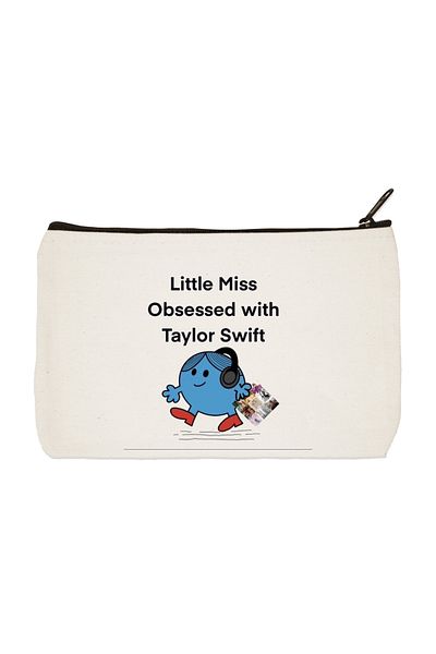 designedfy Little Miss Taylor Swift Printed Cloth Makeup Bag, Pen Holder, Handbag