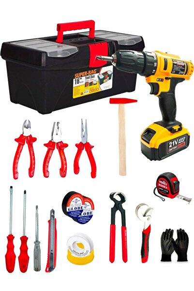 Germany Style حقيبة أدوات إصلاح المنزل مكونة من 17 قطعة