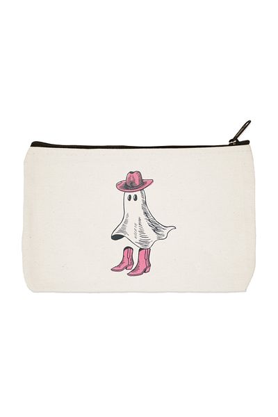 designedfy Ghost Printed υφασμάτινη τσάντα μακιγιάζ, θήκη για στυλό, τσάντα χειρός