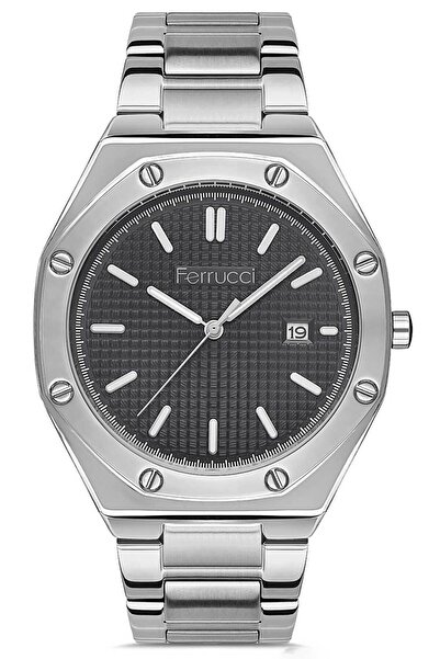 Ferrucci ساعة يد رجالية بسلك فولاذي مقاوم للماء