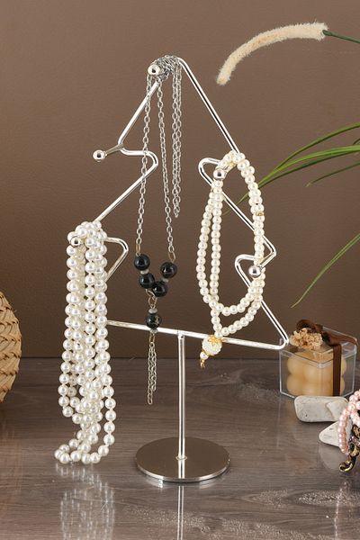 TR Turan Collection Μοντέλο Pine Tree Ασημένια επιμεταλλωμένη μεταλλική βάση κοσμημάτων Organizer κοσμημάτων