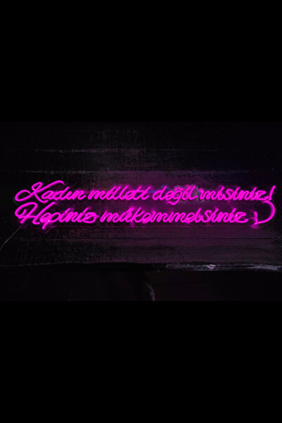 vinyuup Kadın Milleti Değilmisiniz Hepiniz Mükemmelsiniz Neon Led Aydınlatma ...