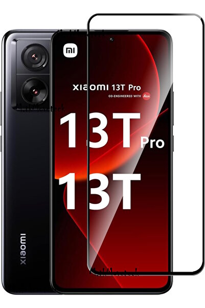 m.tk moveteck Xiaomi Mi 13T Ve Mi 13T Pro Uyumlu Ekran Koruyucu Cam Kırılmaz Tam Kaplar 5d Ekran Camı Parlak