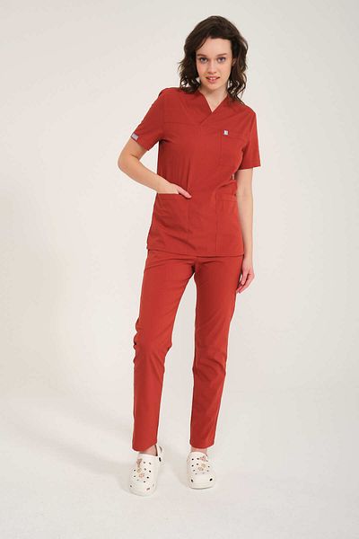 Pratik Medikal Unisex Lycra Scrubs - Tile Envelope Collar, Doctor Nurse Jersey Set