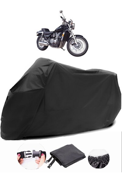 AutoEN Kawasaki ZL 600 Black Motorcycle Tarpaulin Waterproof Durable Fabric