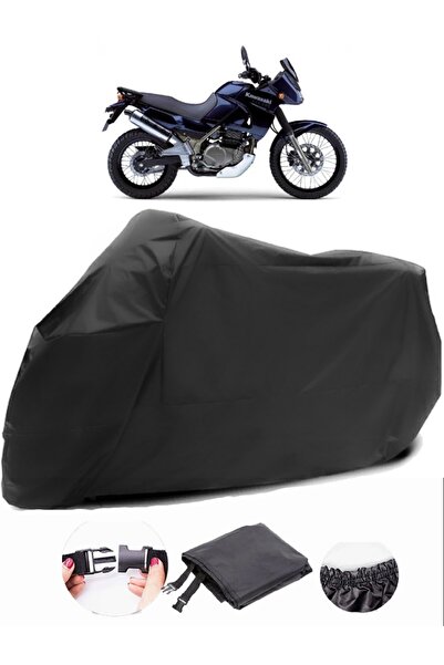 AutoEN Kawasaki KLE 500 Black Motorcycle Tarpaulin Waterproof Durable Fabric
