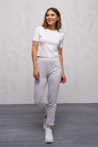 GİYSA Kadın Çift Cepli Duble Paça Eşofman Altı -2629