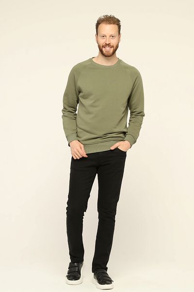 Owut Collection Ανδρικό φούτερ χακί Oversize