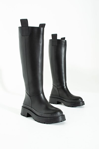 Shakrak حذاء أوليفيا جلد أسود