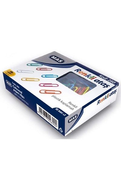 tüftürük Mas 1 Box 28mm Colored Paper Clips 50 Pieces