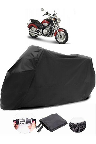 AutoEN Kanuni Tiger 250 قماش مشمع أسود للدراجات النارية مقاوم للماء