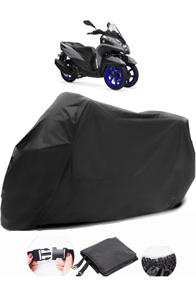AutoEN Yamaha Tricity 155 Black Motorcycle Tarpaulin Waterproof Durable Fabric