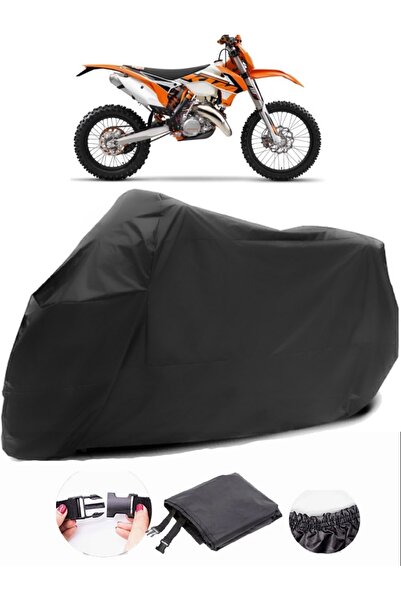 AutoEN KTM 125 EXC قماش متين ومقاوم للماء باللون الأسود للدراجات النارية