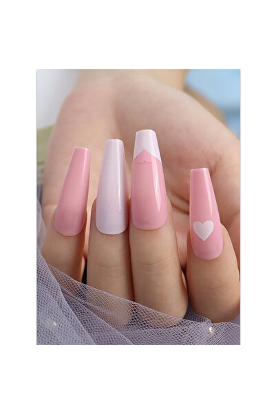 Nail Master 24'lü Desenli Balerin Takma Tırnak Seti Zararsız Yapıştırıcılı