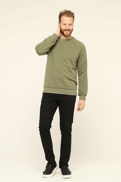 Owut Collection Ανδρικό φούτερ χακί Oversize