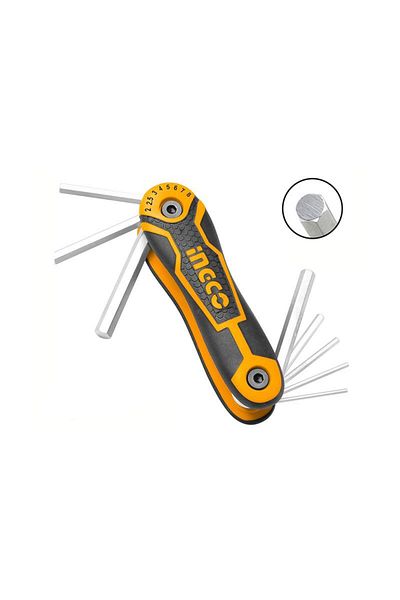 Ingco High Quality 8 Pieces Allen Set - 8mm - 7mm - 6mm - 5mm - 4mm - 3mm - 2.5mm - 2mm