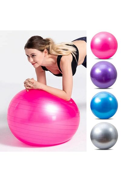 pekial CKSpor 55 cm Pilates Ball Durable Yoga Pilates Exercise Ball And Inflating Pump