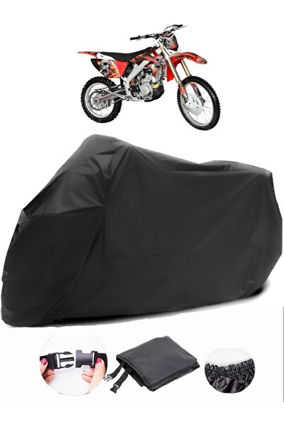 AutoEN Apache 4V Compatible Cross Black Motorcycle Tarpaulin Waterproof Durab...