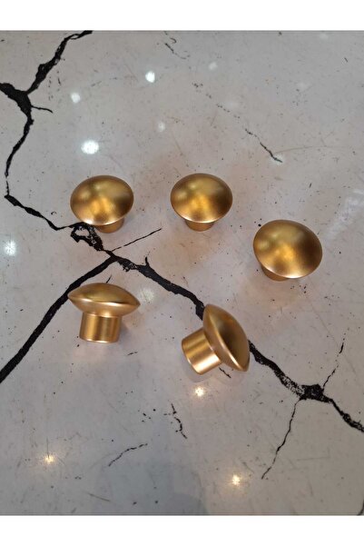 ARON (5 PCS) MOTHER OF PEARL BUTTON HANDLE (MATTE GOLD) TV UNIT DRAWER CONSOLE NIGHTSTAND DRAWER CABINET DOOR HANDLE