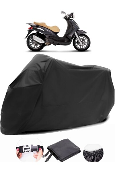 AutoEN Piaggio Beverly 250 - دراجة نارية سوداء مقاومة للماء ومتينة