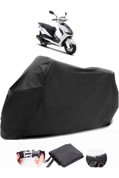AutoEN RKS Pesaro 125 Compatible Black Motorcycle Tarpaulin Waterproof Durabl...